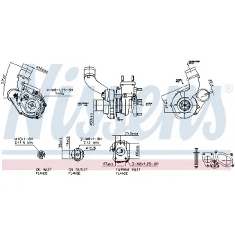 Turbocompresseur, suralimentation NISSENS 93238