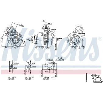 Turbocompresseur, suralimentation NISSENS 93255