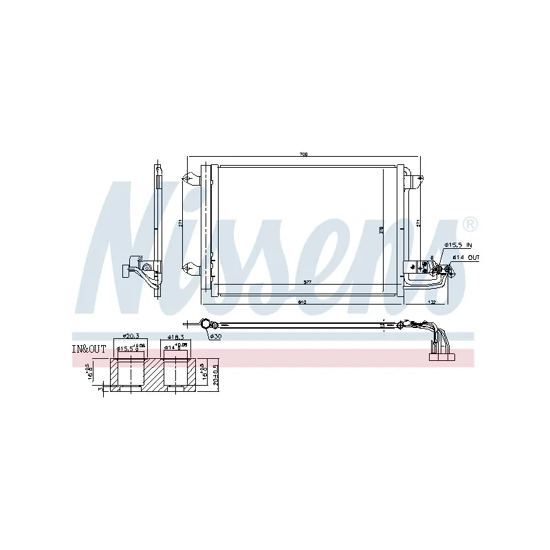 Condenseur, climatisation NISSENS 940674
