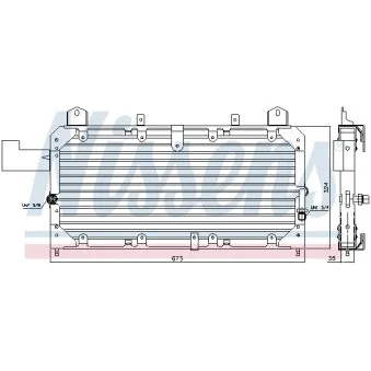 Condenseur, climatisation NISSENS 94214