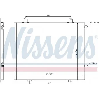 Condenseur, climatisation NISSENS 94573
