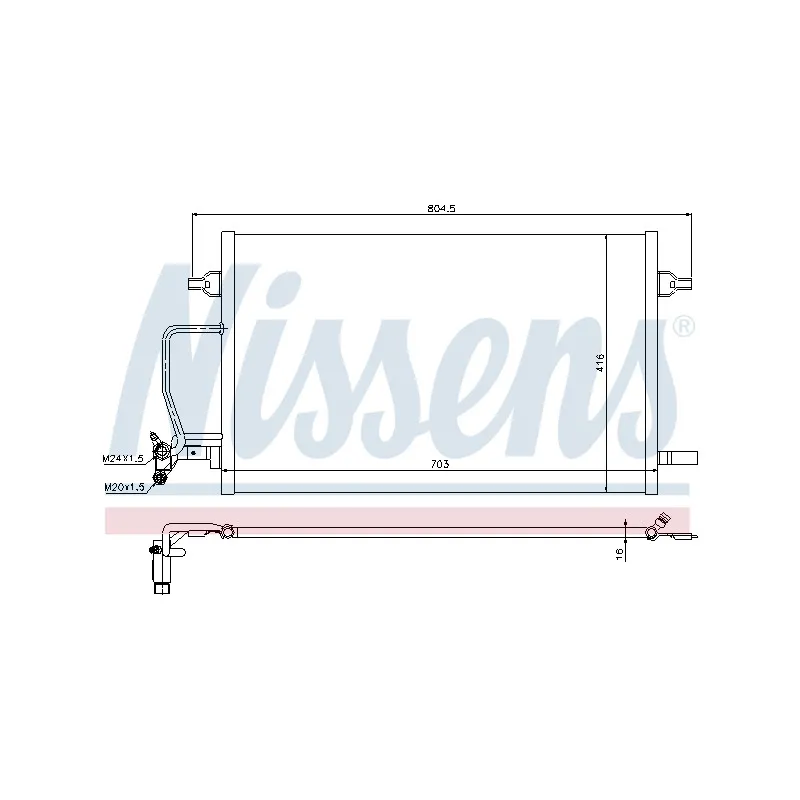 Condenseur, climatisation NISSENS 94762