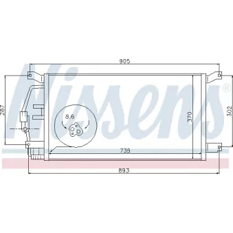 Condenseur, climatisation NISSENS 94797