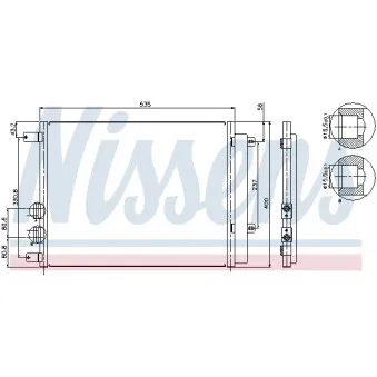 Condenseur, climatisation NISSENS 94987