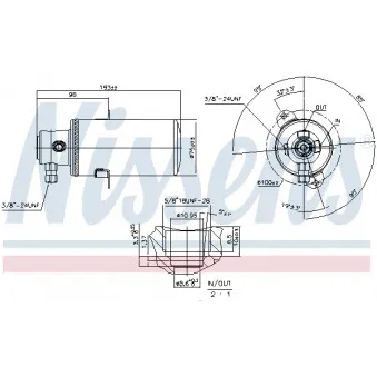 Filtre déshydratant, climatisation NISSENS 95026