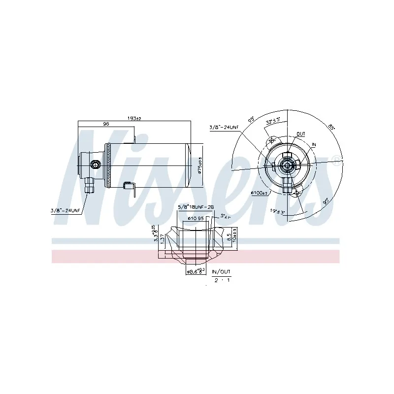 Filtre déshydratant, climatisation NISSENS 95026