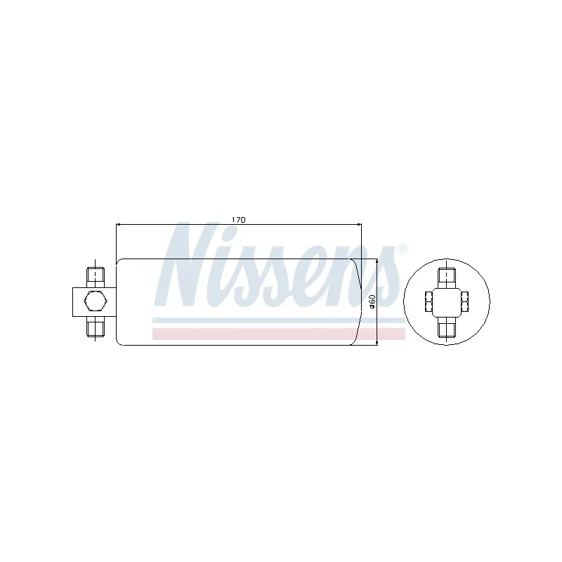 Filtre déshydratant, climatisation NISSENS 95046