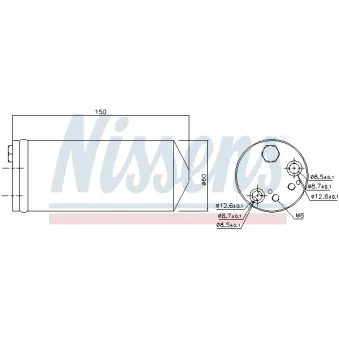 Filtre déshydratant, climatisation NISSENS 95147