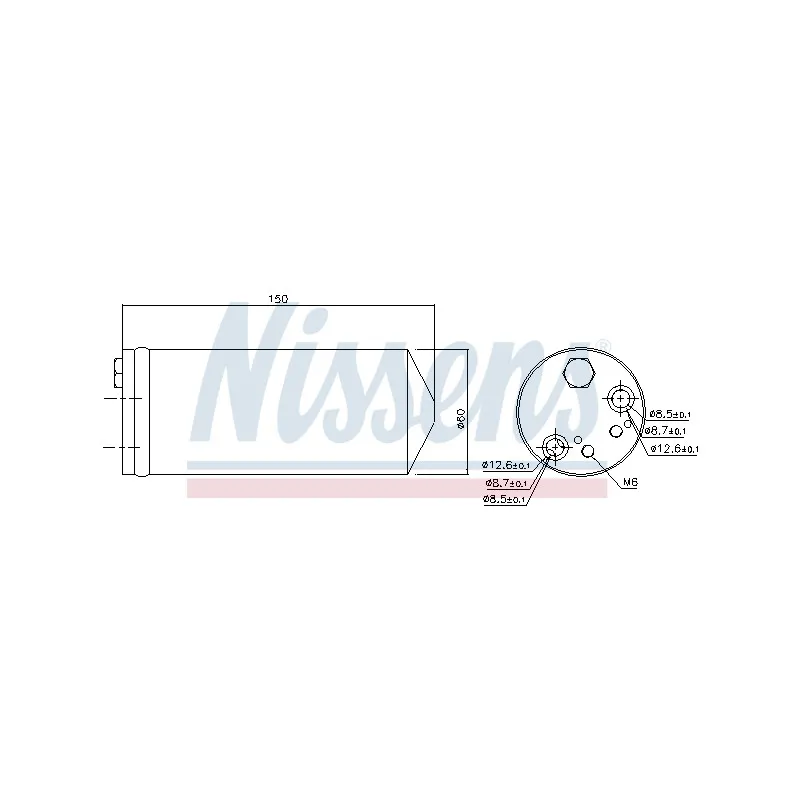 Filtre déshydratant, climatisation NISSENS 95147