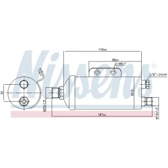 Filtre déshydratant, climatisation NISSENS 95354