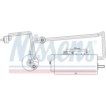 Filtre déshydratant, climatisation NISSENS 95410