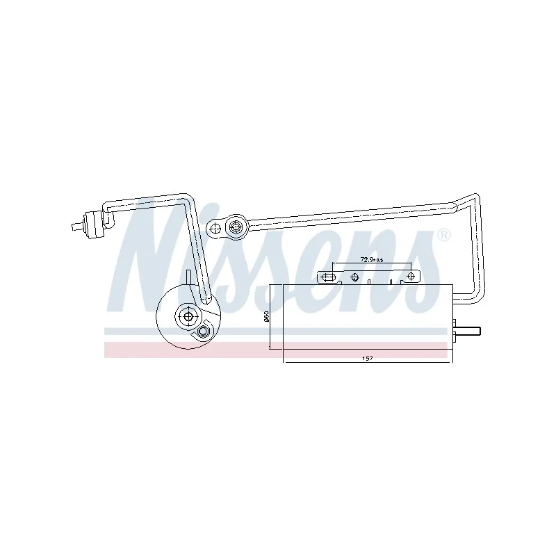 Filtre déshydratant, climatisation NISSENS 95410