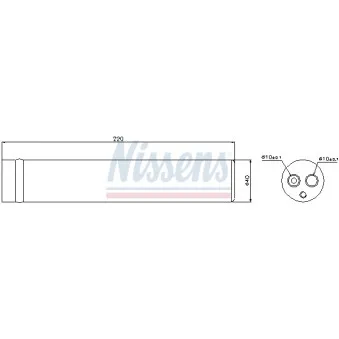 Filtre déshydratant, climatisation NISSENS 95439