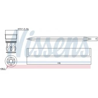 Filtre déshydratant, climatisation NISSENS 95478