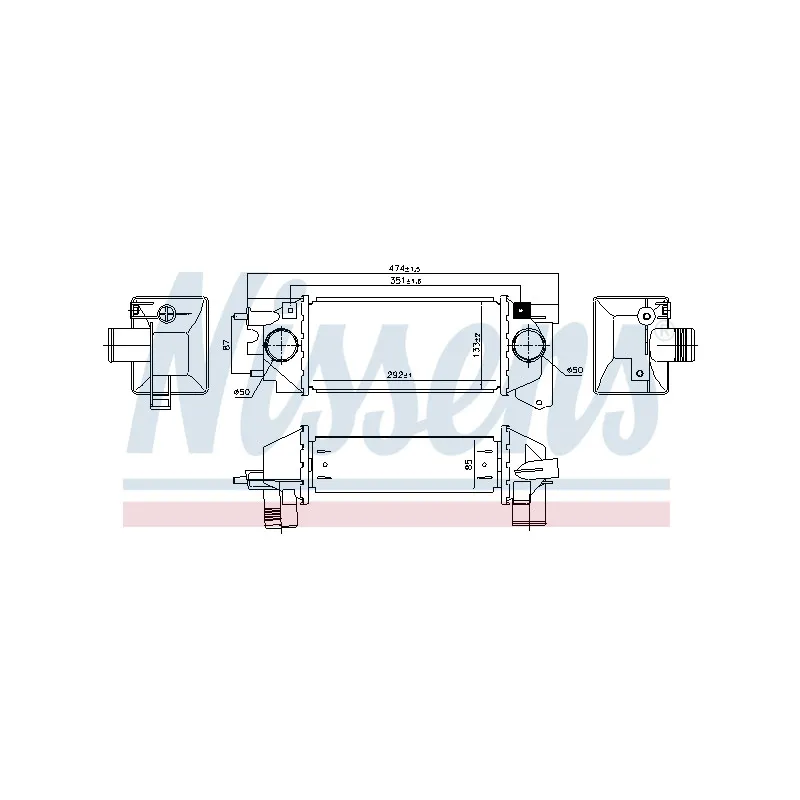 Intercooler, échangeur NISSENS 96171