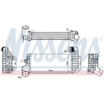 Intercooler, échangeur NISSENS 96221