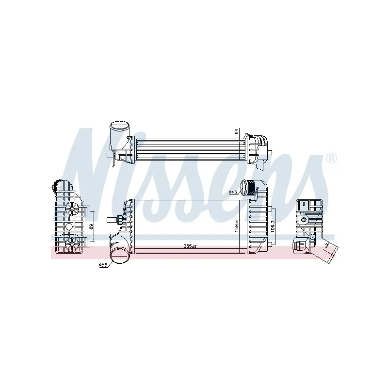 Intercooler, échangeur NISSENS 96221