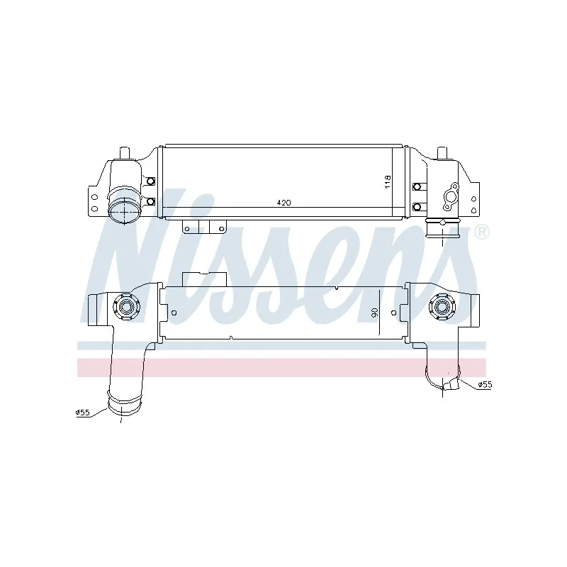 Intercooler, échangeur NISSENS 96226