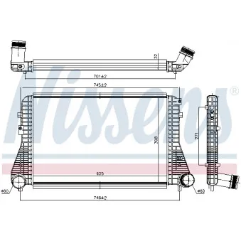Intercooler, échangeur NISSENS 96234
