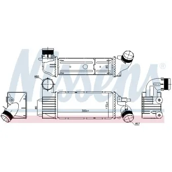 Intercooler, échangeur NISSENS 96277