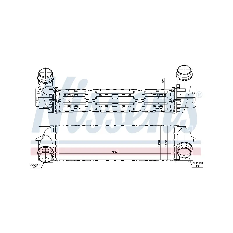 Intercooler, échangeur NISSENS 96343