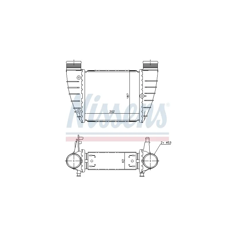 Intercooler, échangeur NISSENS 96392