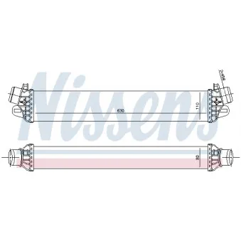 Intercooler, échangeur NISSENS 96505