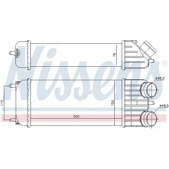 Intercooler, échangeur NISSENS 96516