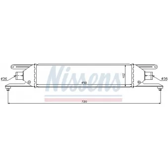 Intercooler, échangeur NISSENS 96631