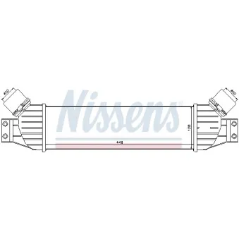 Intercooler, échangeur NISSENS 96650