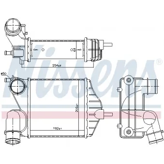 Intercooler, échangeur NISSENS 96653