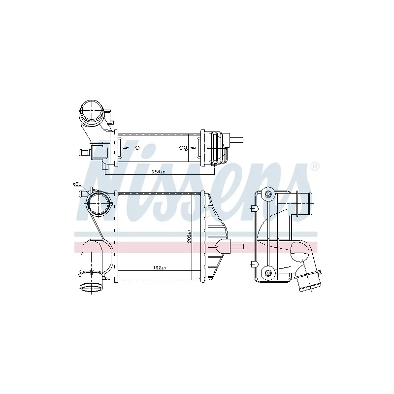 Intercooler, échangeur NISSENS 96653