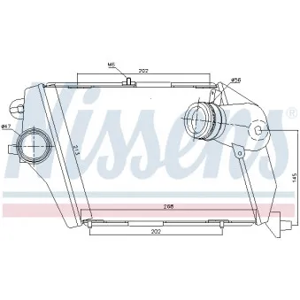 Intercooler, échangeur NISSENS 96674