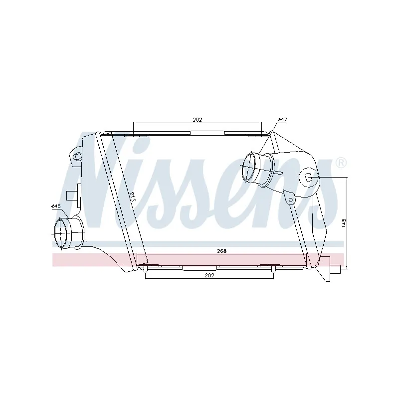 Intercooler, échangeur NISSENS 96676
