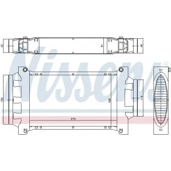 Intercooler, échangeur NISSENS 96677
