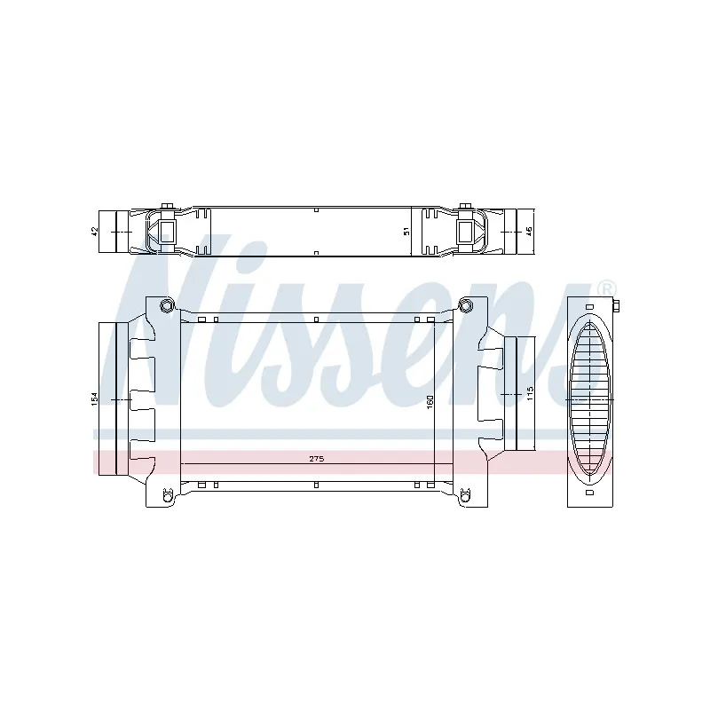 Intercooler, échangeur NISSENS 96677