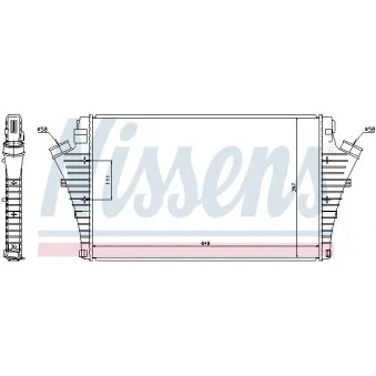 Intercooler, échangeur NISSENS 96748