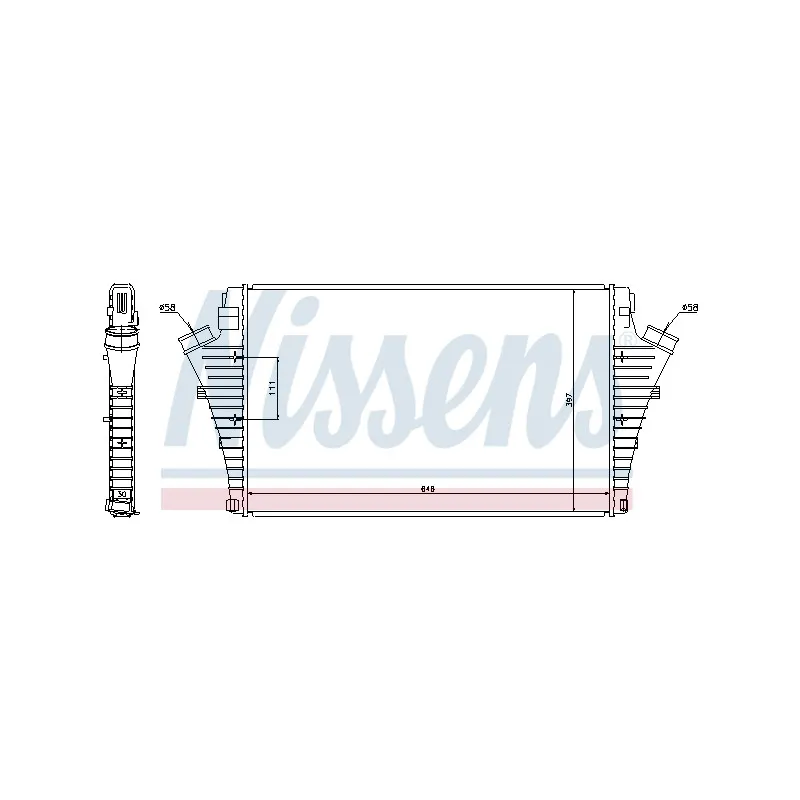 Intercooler, échangeur NISSENS 96748