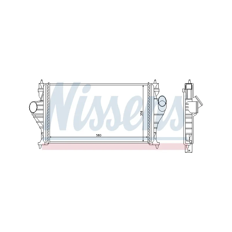 Intercooler, échangeur NISSENS 96838