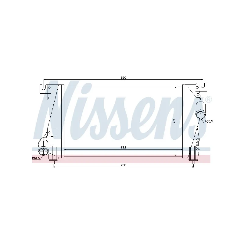 Intercooler, échangeur NISSENS 96848