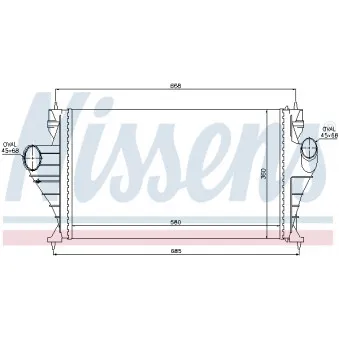 Intercooler, échangeur NISSENS 96850