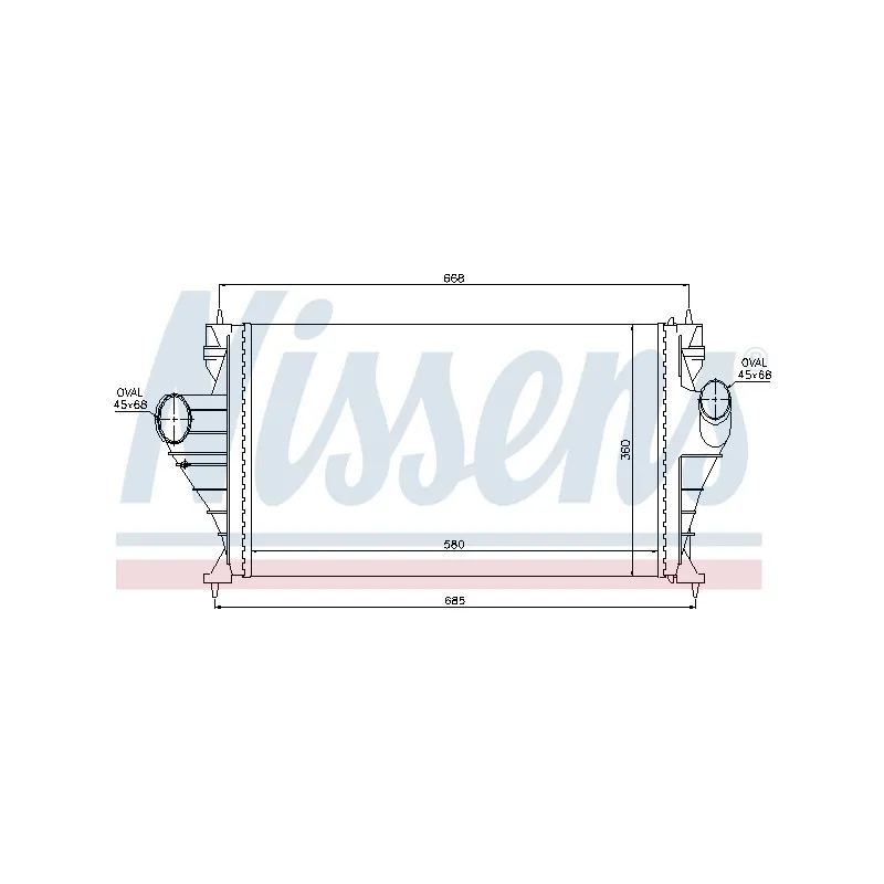 Intercooler, échangeur NISSENS 96850