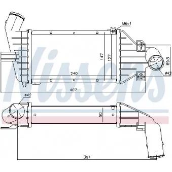 Intercooler, échangeur NISSENS 96863