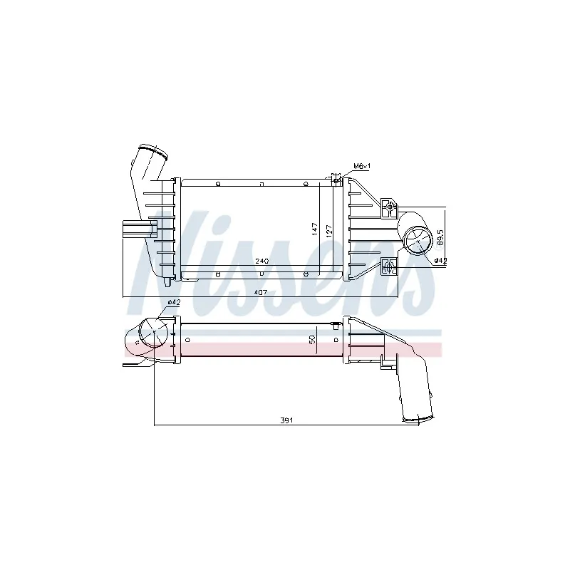 Intercooler, échangeur NISSENS 96863