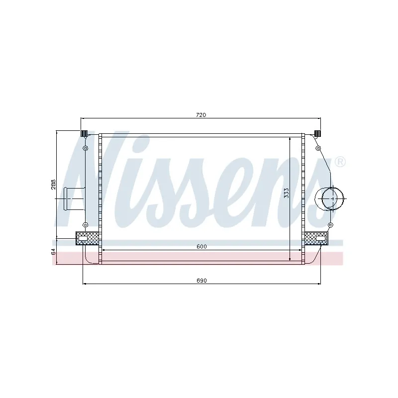 Intercooler, échangeur NISSENS 96866
