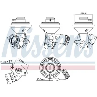 Vanne EGR NISSENS 98228