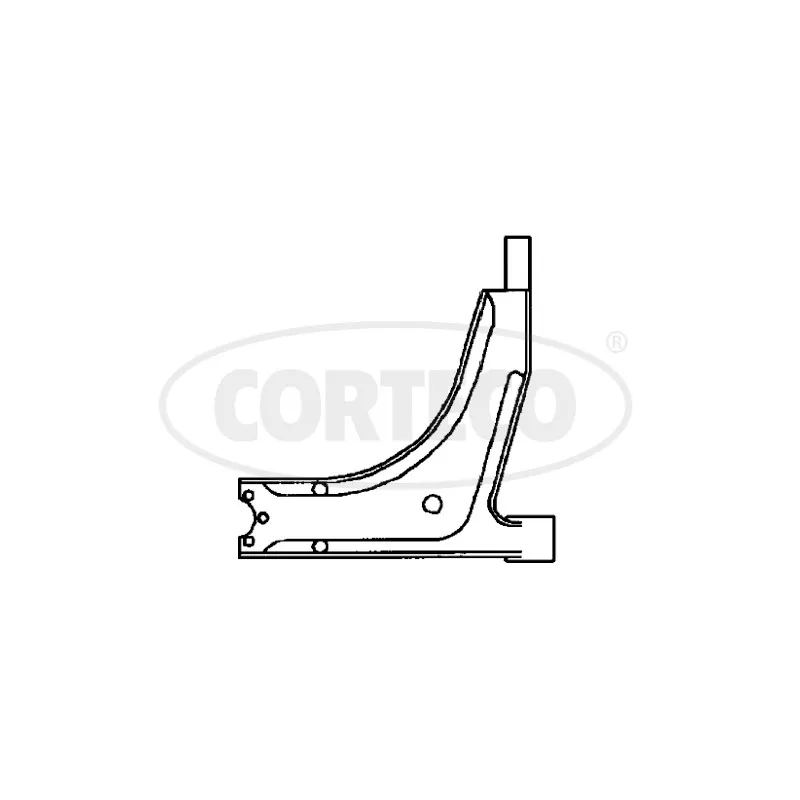 Triangle ou bras de suspension (train avant) CORTECO 49397096