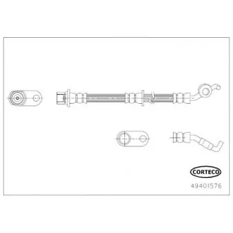 Flexible de frein CORTECO 49401576