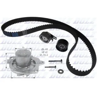 Pompe à eau + kit de courroie de distribution DOLZ KD032