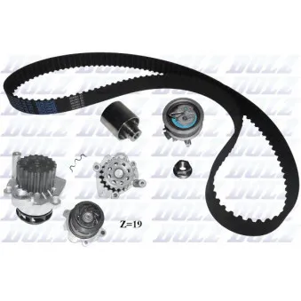 Pompe à eau + kit de courroie de distribution DOLZ KD033